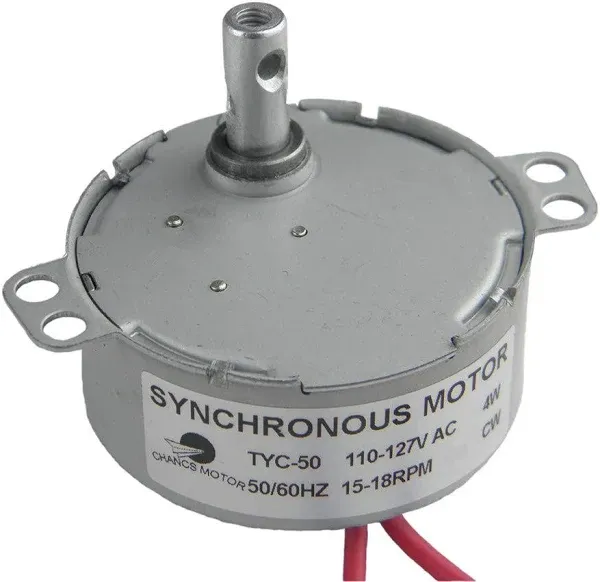 CHANCS TYC-50 Small Synchronous Electric Motor 110V AC 2.5-3RPM CW Gear Synch...