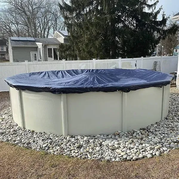 Winter Block Winter Pool Cover for Above Ground Pools 15’ Ft. Round Winter Ab...