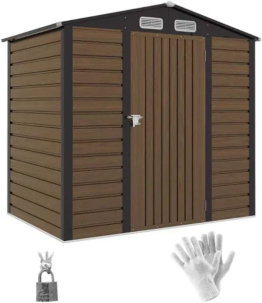 Mathis Home Outsunny 6x4 Metal Outdoor Storage Shed