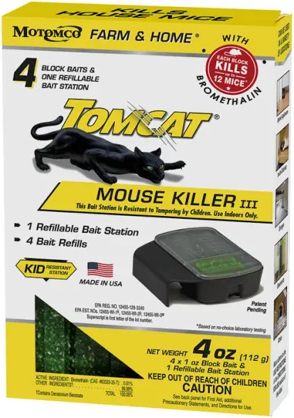 Motomco Tomcat Mouse Killer III Refillable Bait Station