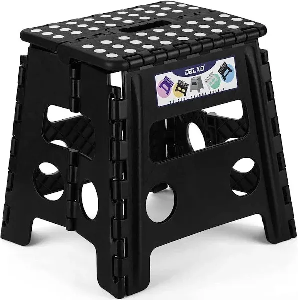 Folding Step Stool, 13 inch Non-Slip Foldable Stools for &amp; Adults Up to 300 L...