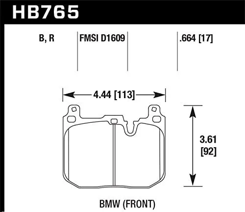 Fits Hawk 14-15 BMW 228i/Xi HPS 5.0 Front Brake Pads