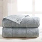 Air Cloud 2-Pack Oversized Bath Sheet Soft Gray