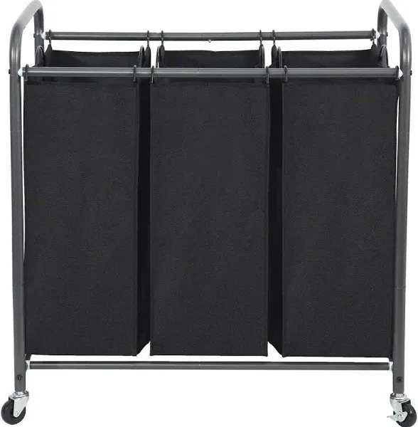 Household Essentials Rolling Triple Laundry Sorter