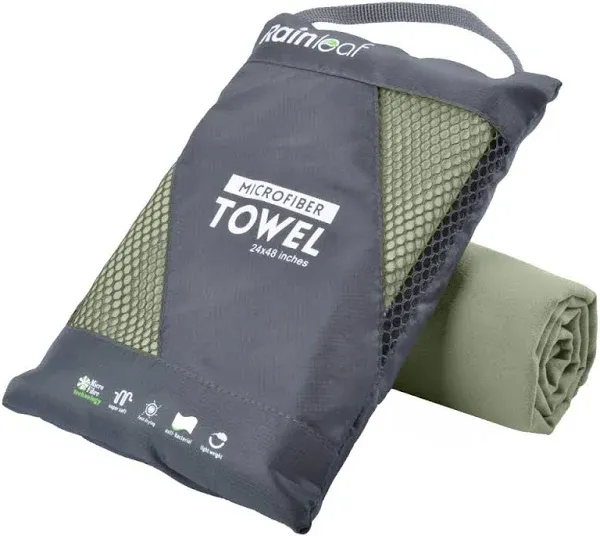 Rainleaf Microfiber Towel Perfect Travel &amp; Sports &amp;Beach Towel. Fast Drying -...