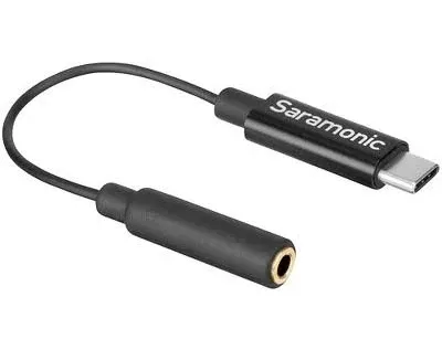 Saramonic SR-C2003 Short USB Type-C Male to Gold-Plated Female 3.5mm TRS Adapter Cable