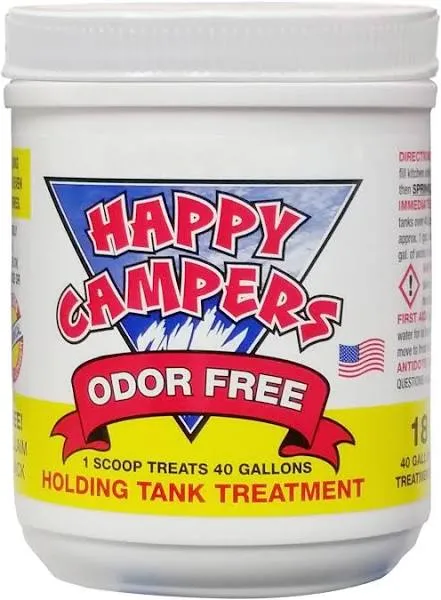 Happy Campers RV Toilet Treatment 18 - Extra Strength Odor Eliminator for Bla...