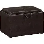 Convenience Concepts Designs4Comfort Accent Storage Ottoman, Espresso