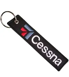 Cessna Aerospace Aviation Aircraft Manufacturer Piston Jet Model Air Airplane Airline Flight Keychain Key Tag Chain Fob Ring