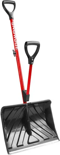 Shovelution Strain-Reducin<wbr/>g Snow Shovel, 18&#034; Poly Blade