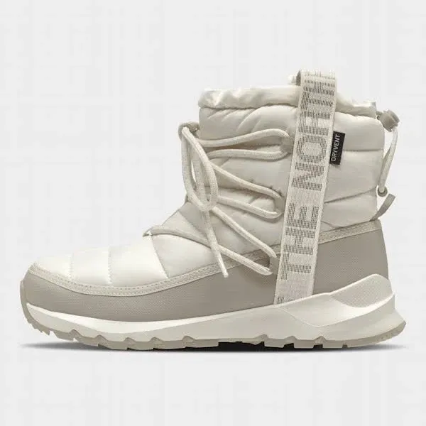 The North Face Women's Thermoball Lace Up Waterproof Boots White 6