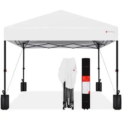 Best Choice Products Pop Up Canopy Tent 10&#039;x10&#039; W/ 1-Button Push+Carry Case