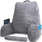 Homie Reading Pillow with Reading Light and Wrist Support, Has Arm Rests, and Back Support for Bed Rest, Lounging, Reading, Working On Laptop,