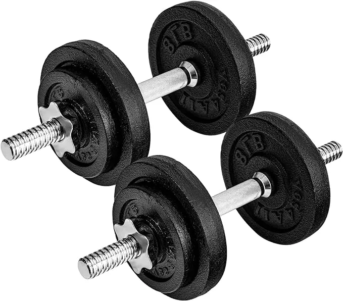 Yes4All Adjustable Dumbbell Set with Weight Plates Star Lock Collars/Connector