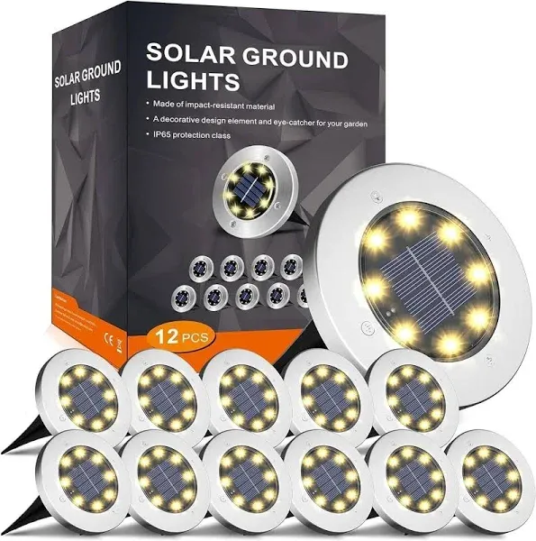 INCX Solar Ground Lights 12 Packs