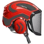 Pfanner Protos Integral Arborist Helmet, Red/Gray