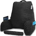 Homie Reading Pillow with Wrist Support, Has Arm Rests, and Back Support for Bed Rest, Lounging, Reading, Working On Laptop, Watching TV (Black)