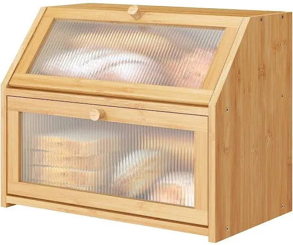 Double Layer Large Bread Box For Kitchen Countertop,Wooden Bread Storage With Windows,Natural Bamboo Bread Container Keeps Bread - Buy Corner Bread Box 2 Layer Bread Storage
container Bread Keeper Kitchen
food Storage- Assembly Required Product on Alibaba.com