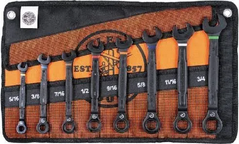 Klein Tools Ratcheting Combo Wrench Set