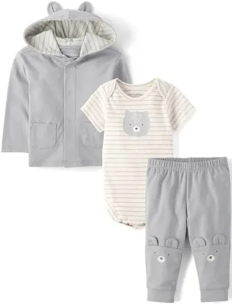 The Children's Place Unisex Baby Bear 3-Piece Outfit Set