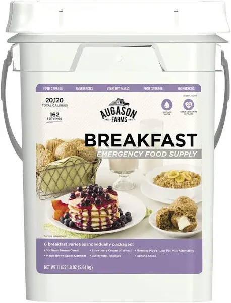 Augason Farms Breakfast Emergency Food Supply Pail