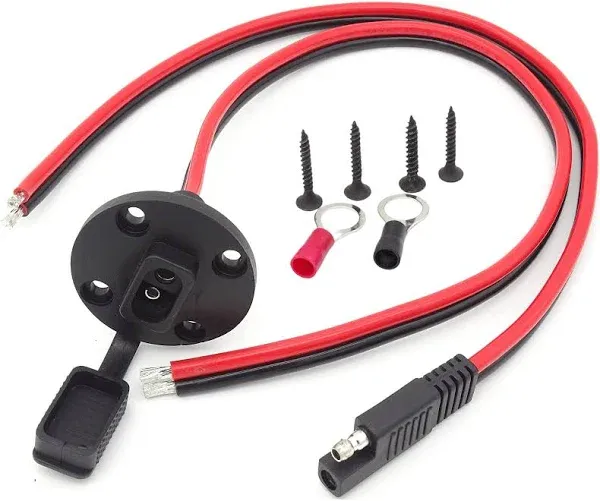 15.8inch 10AWG Power Socket Sidewall Port SAE Extension Cable