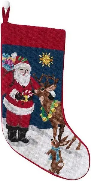 Lands' End Needlepoint Personalized Christmas Stocking