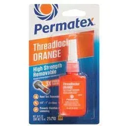 Permatex 25210 High Strength Removable Orange Threadlocker