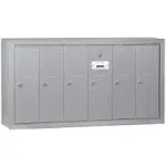 Vertical 6 Door Mailbox for USPS Access Color: Aluminum