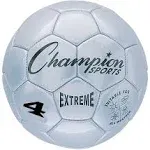 Champion Sports - Extreme Soccer Ball, Size 4, Silver