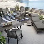 Arden Selections 24" x 24" Oceantex Outdoor Deep Seat Cushion Set Pebble Gray