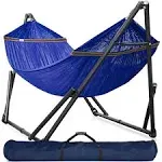 Double Hammock with Stand Tranquillo Hammock Color: Blue