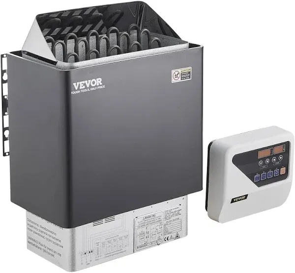 VEVOR 3KW Sauna Heater Stove Wet &amp; Dry w/ Internal Controller Digital 220V