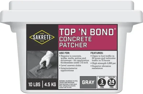 Sakrete Fast Setting 10-lb Concrete Patch in Gray | 60205004