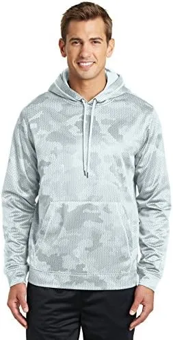 SportTek Sport-Wick CamoHex Fleece Hooded Pullover