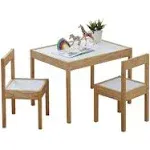 PJ Wood 3 Piece Table and Chairs Set