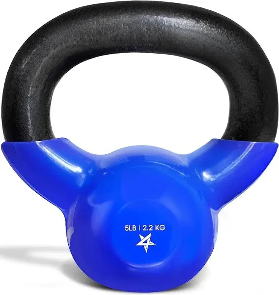 Yes4All 5-65lbs Kettlebells Vinyl Coated Cast Iron for Dumbbell Weights Exercises