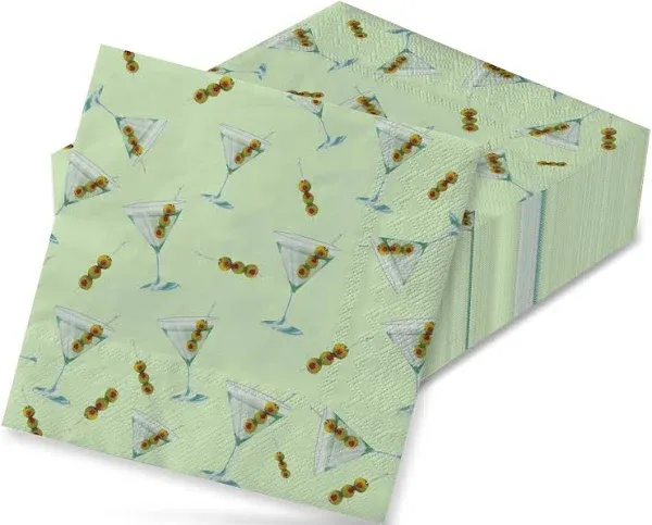 Martini Napkins for Martini Birthday Decorations, Martini Birthday Napkins, M...