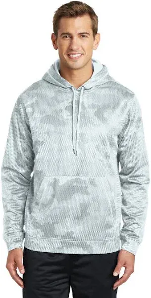 Sport-Tek Men's ST240 Sport-Wick CamoHex Fleece Hooded Pullover