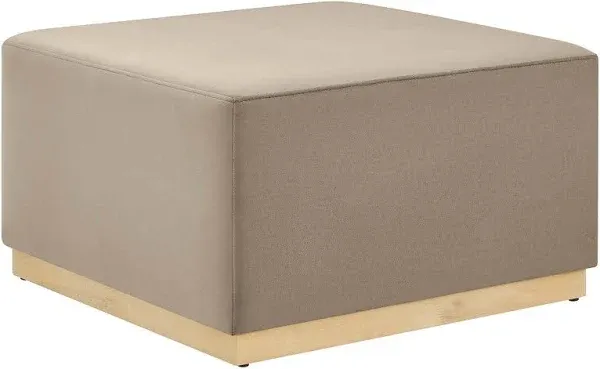 MODWAY EEI-6640 TILDEN 16 1/2 INCH SQUARE PERFORMANCE VELVET UPHOLSTERED OTTOMAN