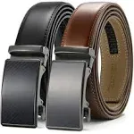 CHAOREN Leather Ratchet Belt Men 2 Pack - Customizable Fit, Effortless Style (35mm)