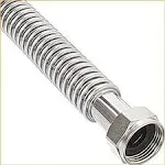 1-Inch FIP x 3/4-Inch FIP x 24-Inch Corrugated Flexible Stainless Steel Water...