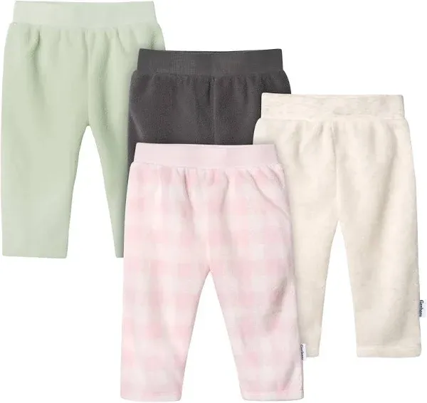 Gerber Baby Girls 4-Pack Fleece Pants