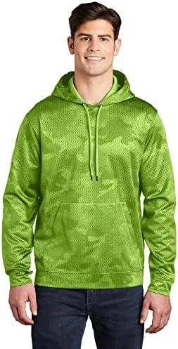 Sport-Tek Men's ST240 Sport-Wick CamoHex Fleece Hooded Pullover