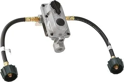 Flame King KT12ACR6 2-Stage Auto Changeover Propane Gas RV Regulator Kit