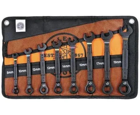 69408G Ratcheting Combination Wrench Set, SAE, 5/16 to 3/4 Inch, 90-Tooth Ste...