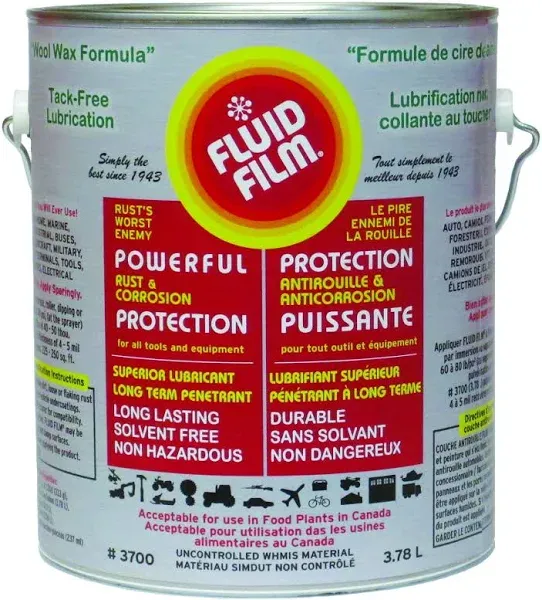 Fluid Film 1 Gallon Can Rust Inhibitor Rust Prevention Anti Corrosion Anti Ru...