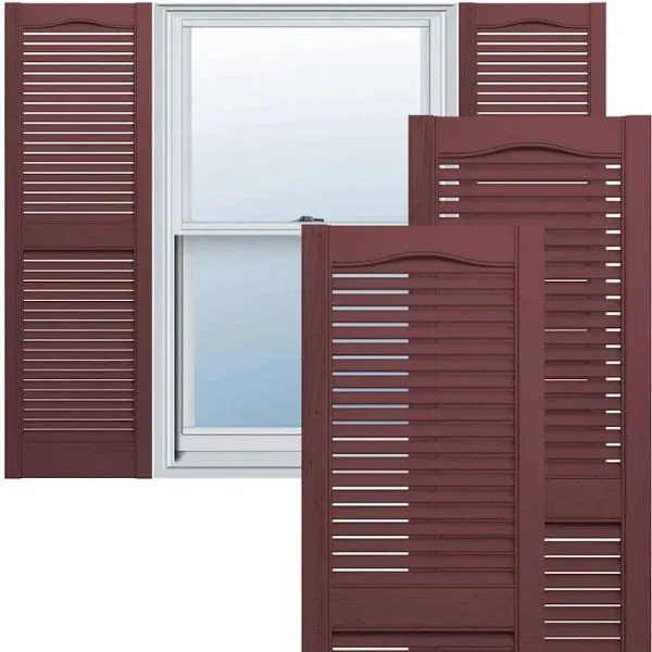 Vinyl LL1S14X04800BL Standard Cathedral Top Center Mullion, Open Louver Vinyl...