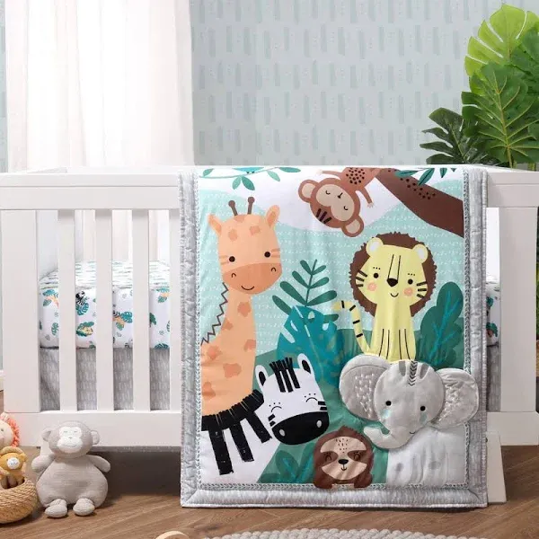 The Peanutshell Safari Adventures Crib Bedding Set