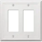 Chelsea Wall Plate, White, Steel, 2 Rocker